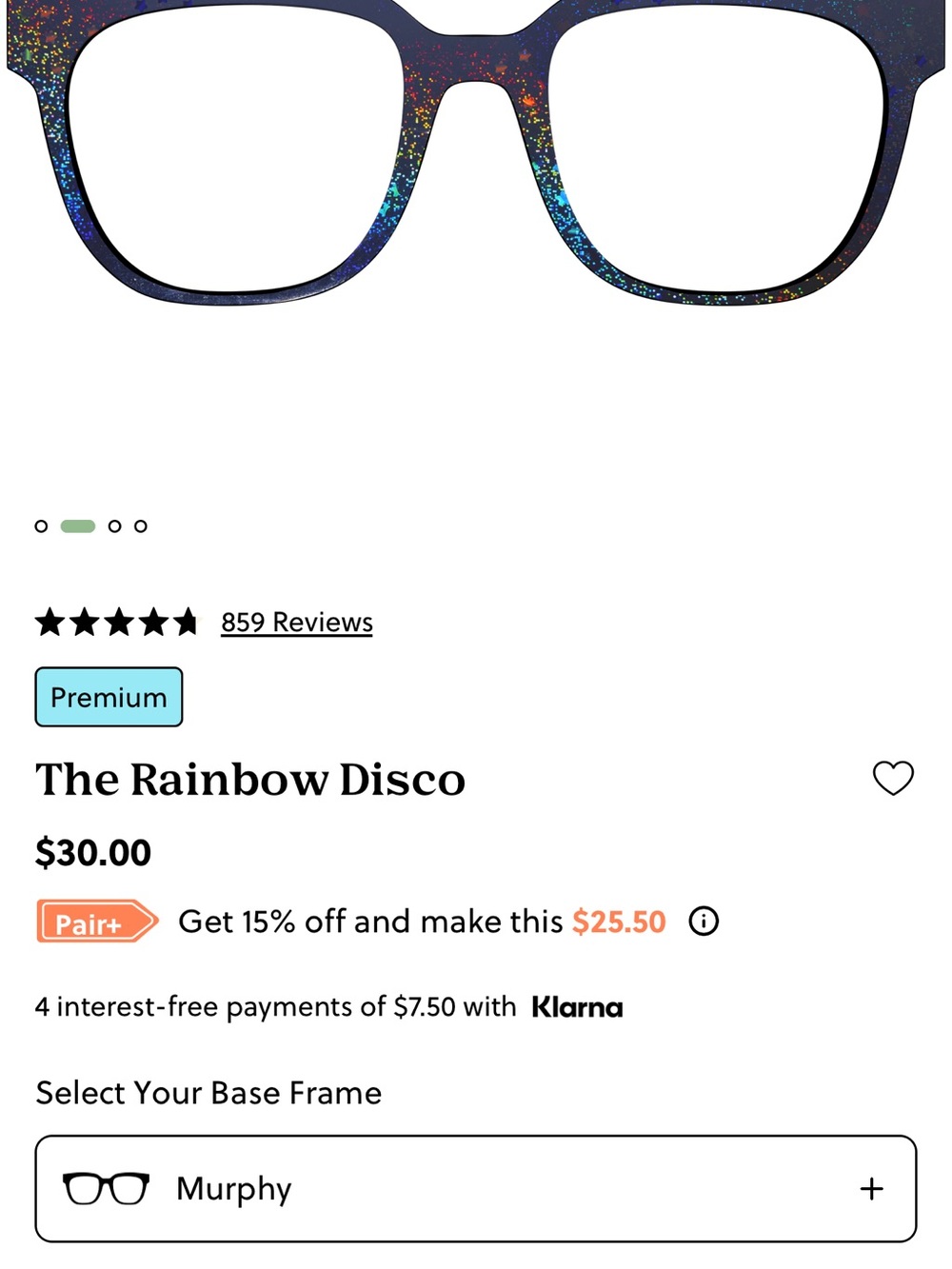 NEW PAIR Eyewear Rainbow Disco Murphy Topper
